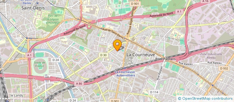 localisation de l'entreprise MONSIEUR SADIO SAKO à LA COURNEUVE