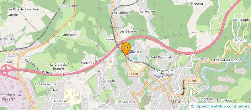 localisation de l'entreprise MONSIEUR SAFI HAMYANI  THIERS