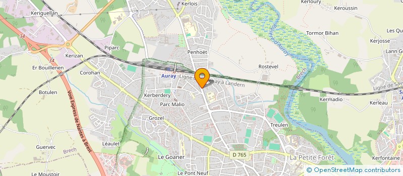localisation de l'entreprise MONSIEUR SAHARIAR MOHAMED à AURAY