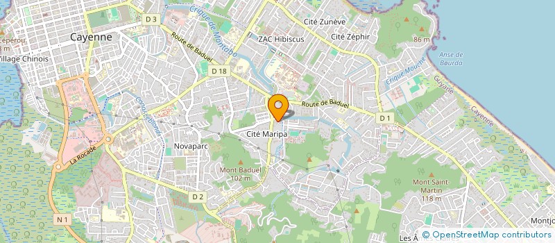 localisation de l'entreprise MONSIEUR SAIMEN JUNIEL  CAYENNE