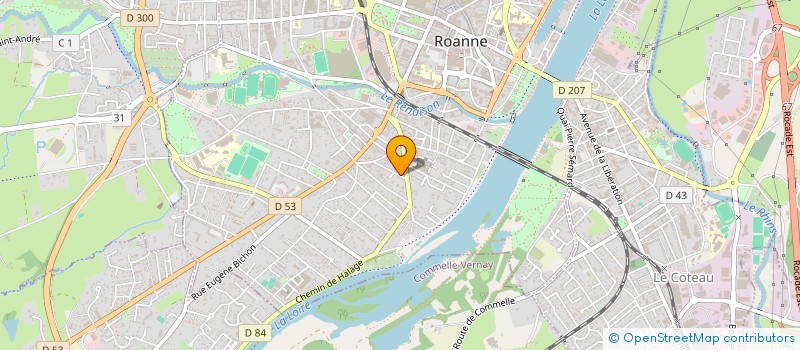 localisation de l'entreprise MONSIEUR SAKHO NDIAYE  ROANNE