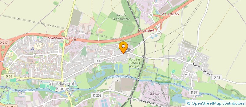 localisation de l'entreprise MONSIEUR SALAH TELLAWI  SAINT-LAURENT-BLANGY