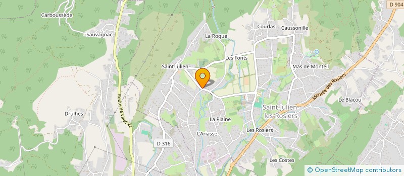 localisation de l'entreprise MONSIEUR SALIM BOUDINA  SAINT-JULIEN-LES-ROSIERS