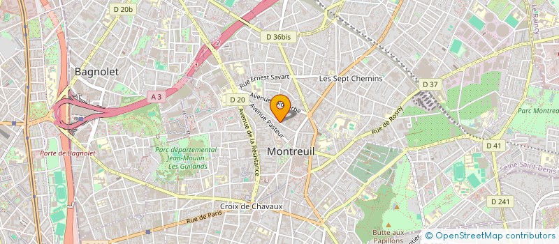 localisation de l'entreprise MONSIEUR SALIM KERROUCHI à MONTREUIL