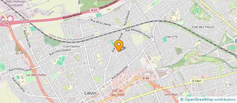 localisation de l'entreprise MONSIEUR SALIM MEKKAOUI  LIEVIN