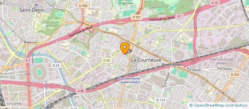 localisation de l'entreprise MONSIEUR SALIO SOW  LA COURNEUVE