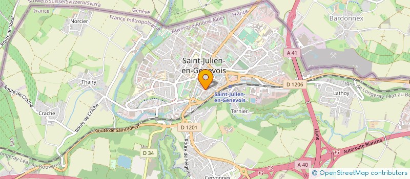 localisation de l'entreprise MONSIEUR SALVATORE BAGLIONE  SAINT-JULIEN-EN-GENEVOIS