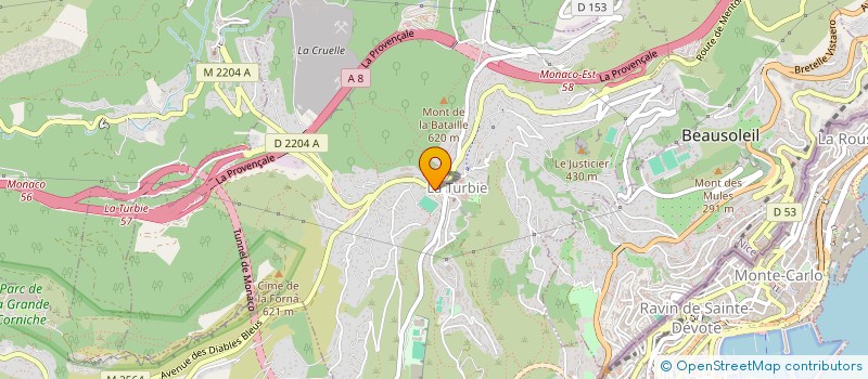 localisation de l'entreprise MONSIEUR SALVATORE BERVICATO  CAP-D'AIL