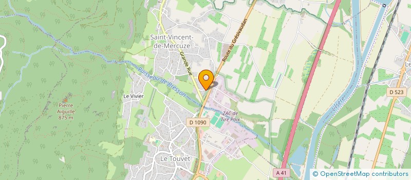 localisation de l'entreprise MONSIEUR SALVATORE DI BILIO  SAINT-VINCENT-DE-MERCUZE