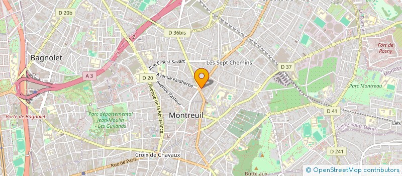 localisation de l'entreprise MONSIEUR SAM CHRISTODOULOU à MONTREUIL