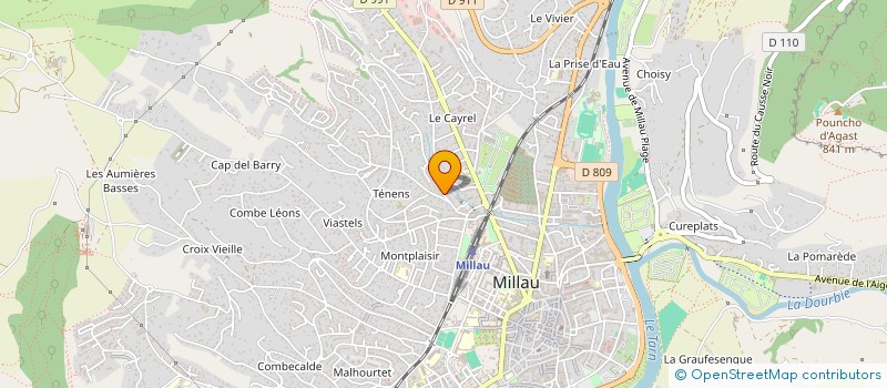 localisation de l'entreprise MONSIEUR SAM GALZIN  MILLAU