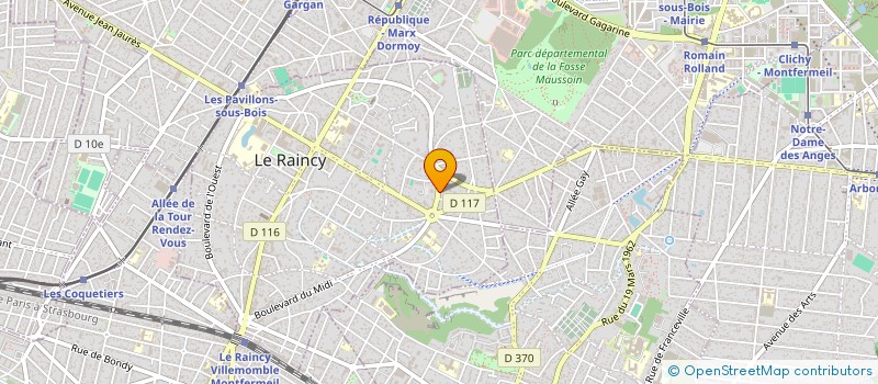 localisation de l'entreprise MONSIEUR SAM MOUGNAUD à LE RAINCY