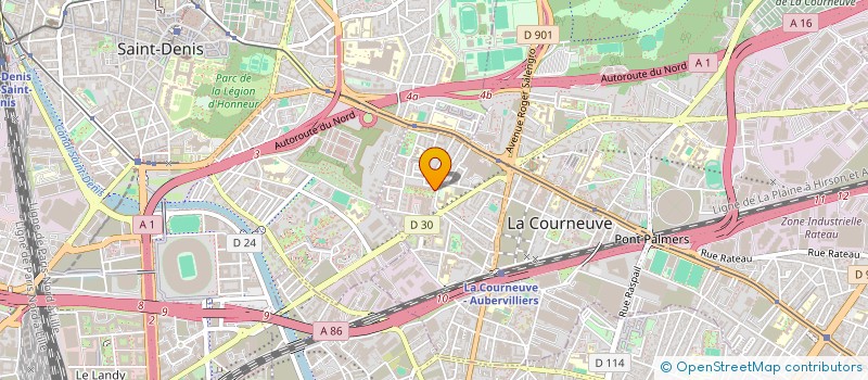 localisation de l'entreprise MONSIEUR SAMEERA BADDE LIYANAGE DON à LA COURNEUVE