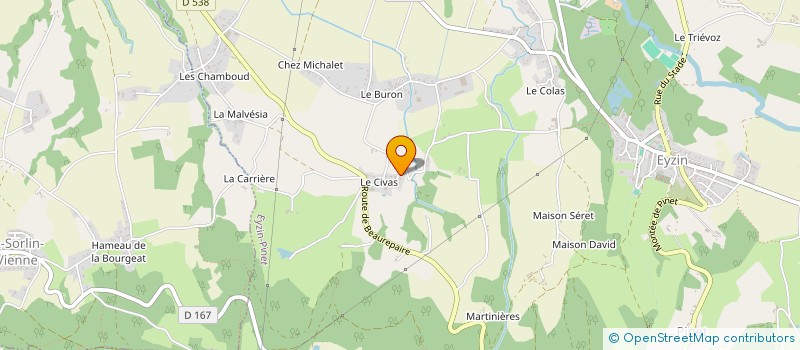 localisation de l'entreprise MONSIEUR SAMET KELLE  EYZIN-PINET