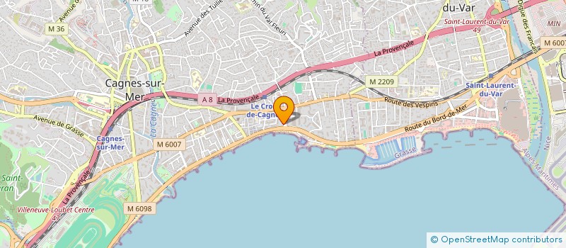 localisation de l'entreprise MONSIEUR SAMI AOUF à CAGNES-SUR-MER