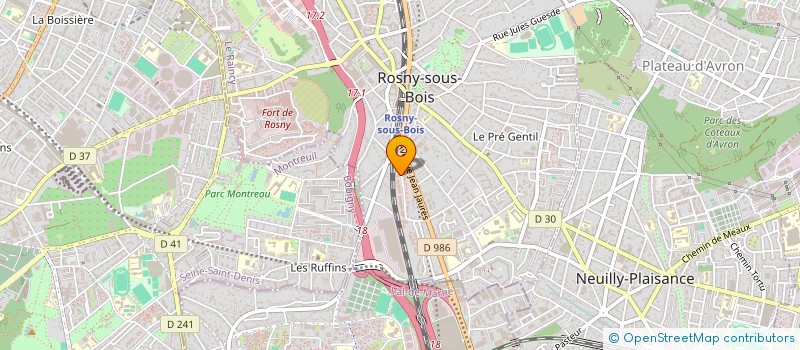 localisation de l'entreprise MONSIEUR SAMI ARFAOUI à ROSNY-SOUS-BOIS