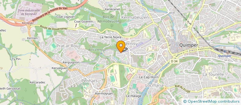 localisation de l'entreprise MONSIEUR SAMI PRIMET  QUIMPER