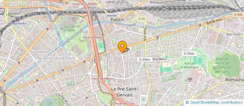 localisation de l'entreprise MONSIEUR SAMIR ABIDI  PANTIN