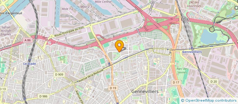 localisation de l'entreprise MONSIEUR SAMIR BEKKOUR à GENNEVILLIERS