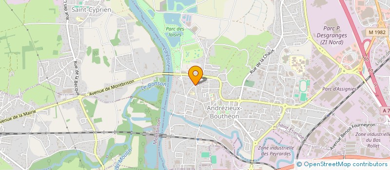 localisation de l'entreprise MONSIEUR SAMUEL AGACINSKI  ANDREZIEUX-BOUTHEON