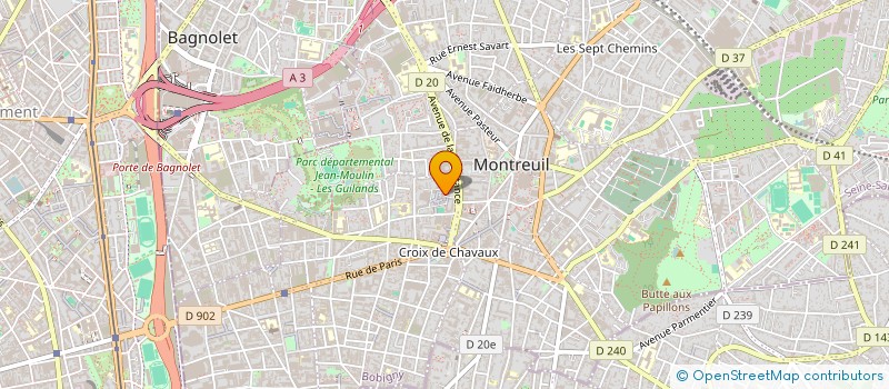 localisation de l'entreprise MONSIEUR SAMUEL BENADERETTE à MONTREUIL