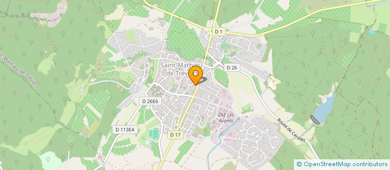 localisation de l'entreprise MONSIEUR SAMUEL BERNARD  SAINT-MATHIEU-DE-TREVIERS