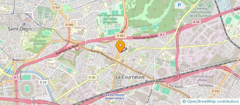 localisation de l'entreprise MONSIEUR SAMUEL BLANC à LA COURNEUVE