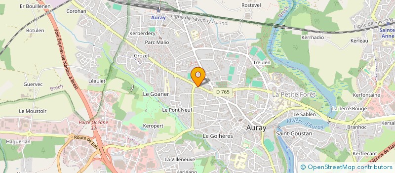 localisation de l'entreprise MONSIEUR SAMUEL BLEVIN à AURAY