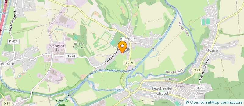 localisation de l'entreprise MONSIEUR SAMUEL BOEGLI  ALLENJOIE