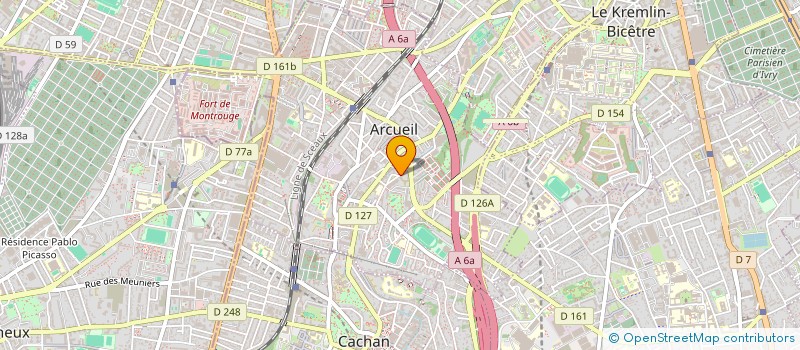 localisation de l'entreprise MONSIEUR SAMUEL BOUHNICH à ARCUEIL