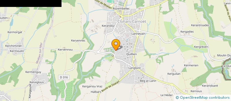 localisation de l'entreprise MONSIEUR SAMUEL BRETON  CLOHARS-CARNOET