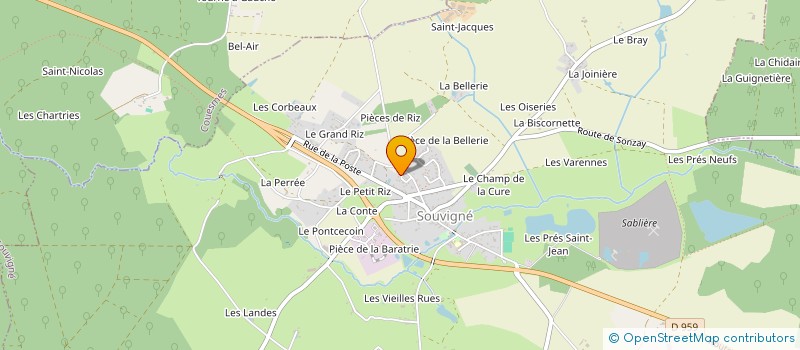 localisation de l'entreprise MONSIEUR SAMUEL CHAIGNE à SOUVIGNE