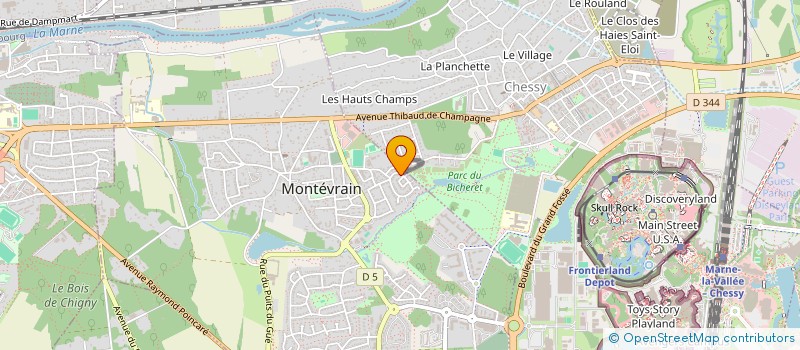 localisation de l'entreprise MONSIEUR SAMUEL CORLAY  MONTEVRAIN