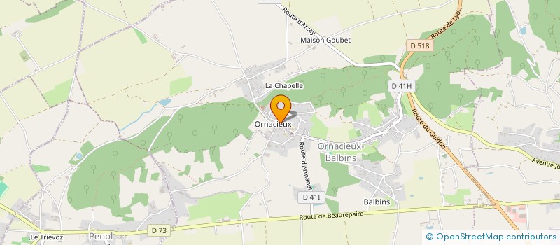 localisation de l'entreprise MONSIEUR SAMUEL CORREIA DA SILVA COUTO  ORNACIEUX-BALBINS