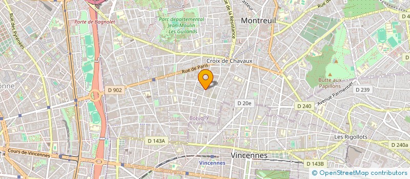 localisation de l'entreprise MONSIEUR SAMUEL CROIX à MONTREUIL