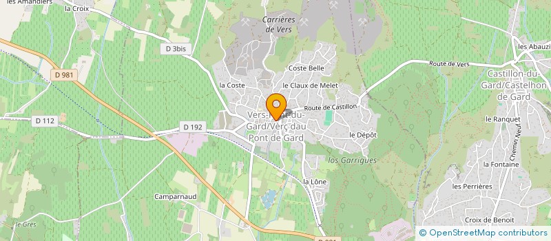 localisation de l'entreprise MONSIEUR SAMUEL CUBERTAFOND  JONQUIERES-SAINT-VINCENT