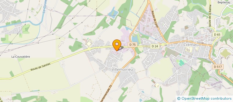 localisation de l'entreprise MONSIEUR SAMUEL DE BRITO  VILLEMOIRIEU