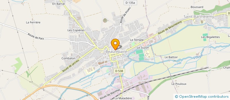 localisation de l'entreprise MONSIEUR SAMUEL GAUTIER  BEAUREPAIRE