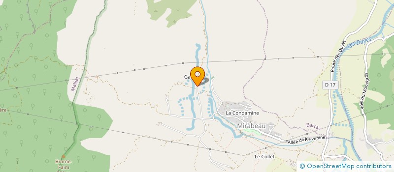 localisation de l'entreprise MONSIEUR SAMUEL GIRAUD  MIRABEAU