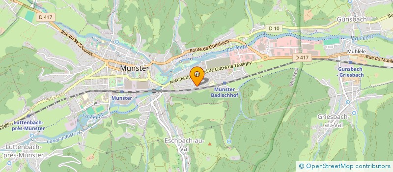 localisation de l'entreprise MONSIEUR SAMUEL HUYGHE  GUNSBACH