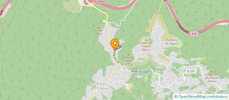 localisation de l'entreprise MONSIEUR SAMUEL LE BRUN  LES ADRETS-DE-L'ESTEREL