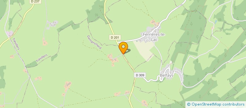 localisation de l'entreprise MONSIEUR SAMUEL PARRENIN  DAMPRICHARD