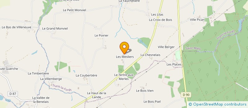 localisation de l'entreprise MONSIEUR SAMUEL PATIN  TRANS-LA-FORET