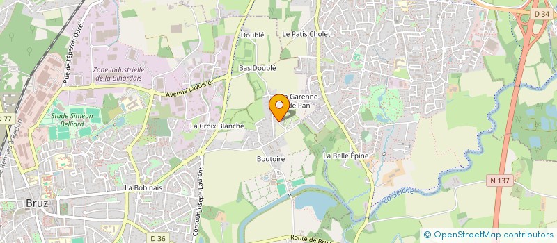 localisation de l'entreprise MONSIEUR SAMUEL PEAN  BRUZ