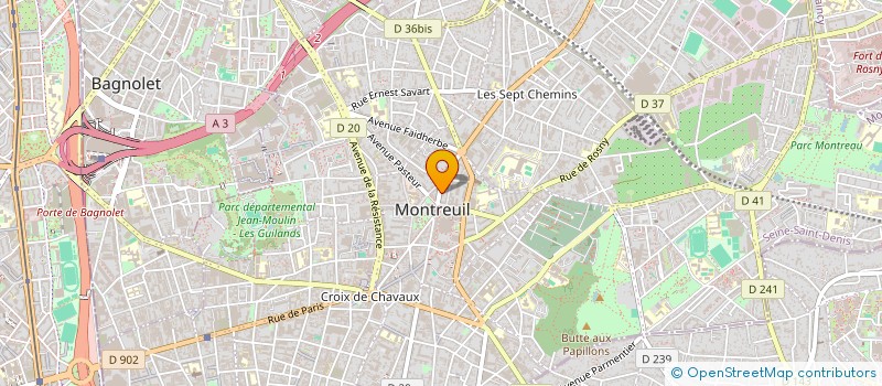 localisation de l'entreprise MONSIEUR SAMUEL PETITE à MONTREUIL
