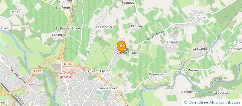 localisation de l'entreprise MONSIEUR SAMUEL PINEAU  CLISSON