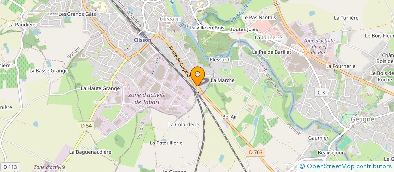 localisation de l'entreprise MONSIEUR SAMUEL RATCLIFFE  CLISSON