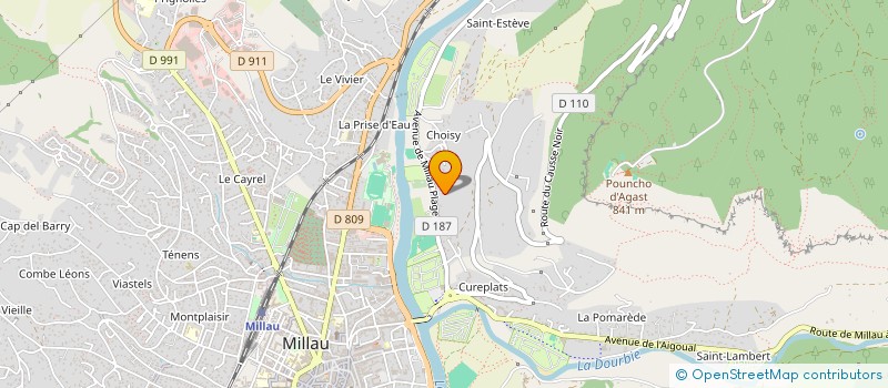 localisation de l'entreprise MONSIEUR SAMUEL REGIMBEAU  MILLAU