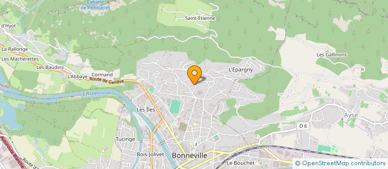 localisation de l'entreprise MONSIEUR SAMUEL ROMAGNE  BONNEVILLE