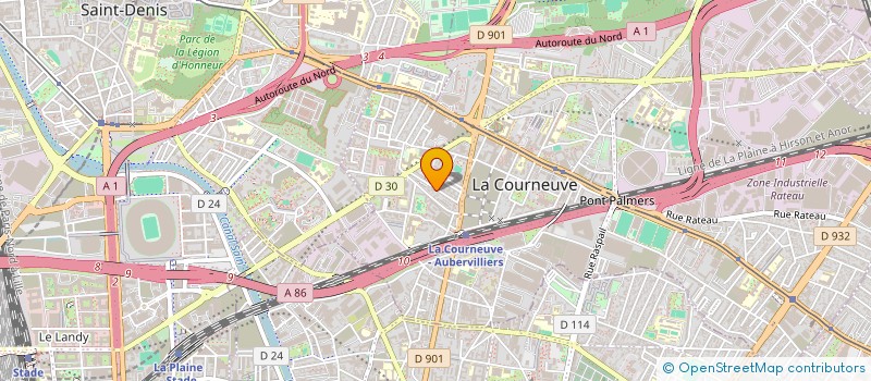 localisation de l'entreprise MONSIEUR SAMY NAIT DJOUDI à LA COURNEUVE